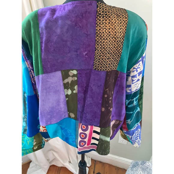 Vintage Womens Batik Patchwork Jacket, XL - Picture 6 of 7